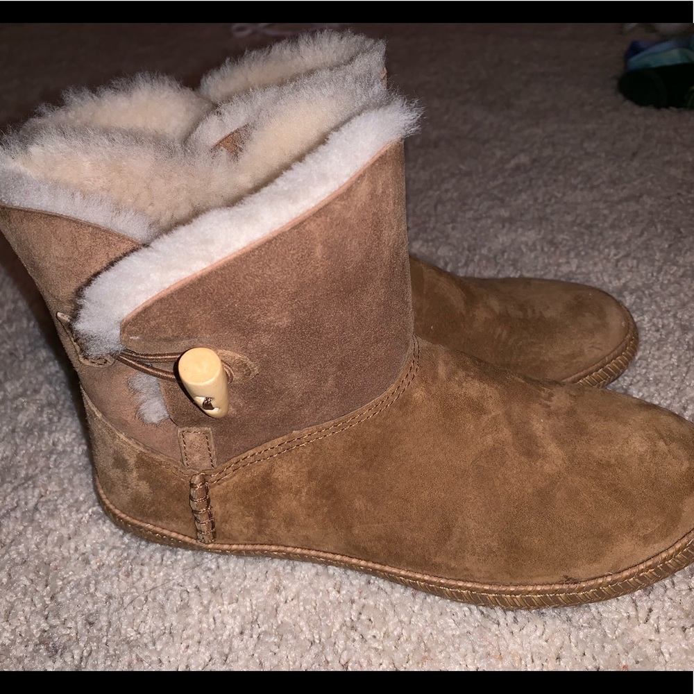 Tan Suede Ugg Ankle Boots